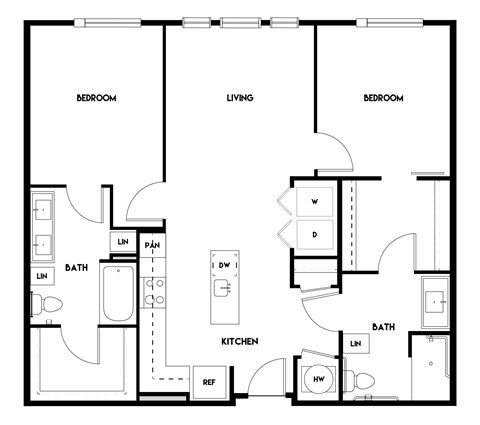 2BR 2BA_1154 SF-B4 at The Cosmopolitan, Oklahoma, 74119